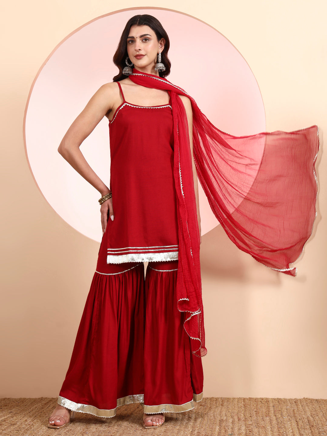 Kurta Set with Dupatta – Rayon Fabric