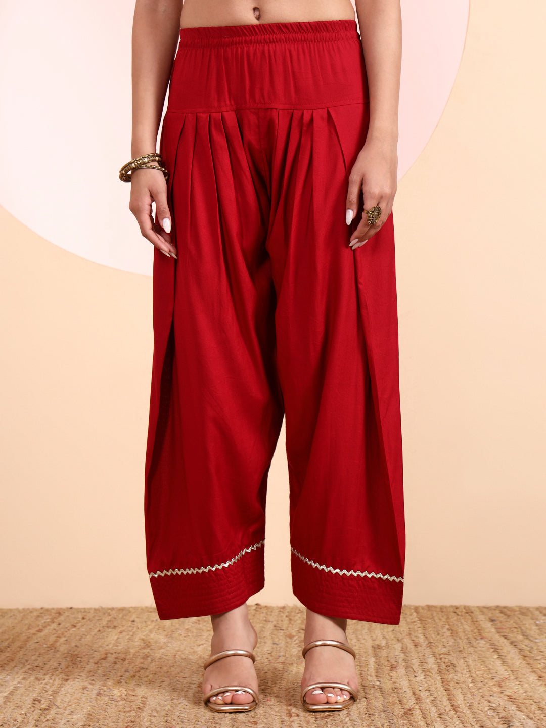Kurta & Pant Set – Rayon Fabric (Maroon Color)