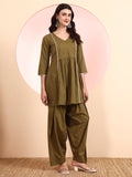 Cotton Solid Kurta & Pant Set – Elegant & Comfortable