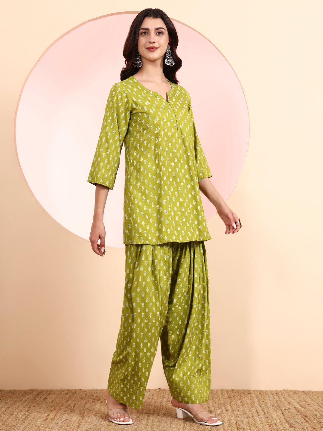 Kurta Set with Dupatta – Rayon Fabric