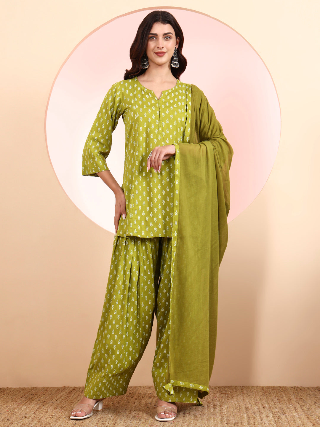 Kurta Set with Dupatta – Rayon Fabric