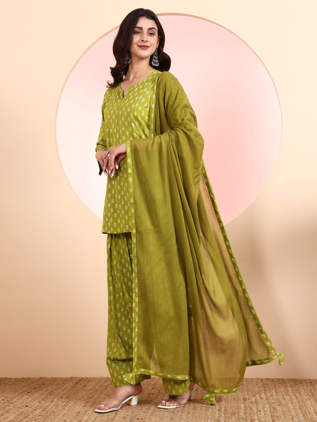 Kurta Set with Dupatta – Rayon Fabric