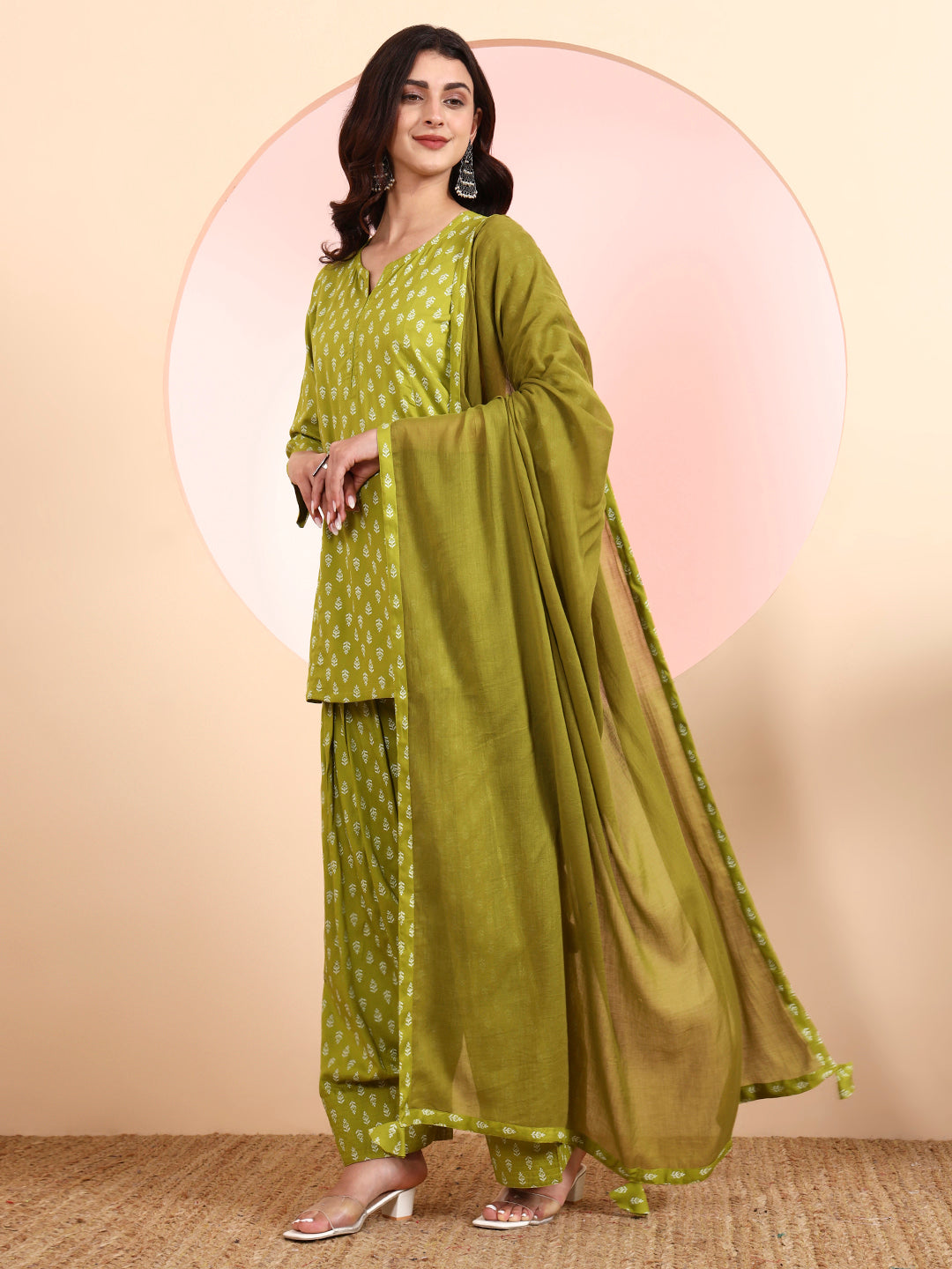 Kurta Set with Dupatta – Rayon Fabric