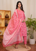 Women's Printed Cotton Straight Kurta Set | Elegant Daily Wear Ethnic Suit | Comfortable & Stylish