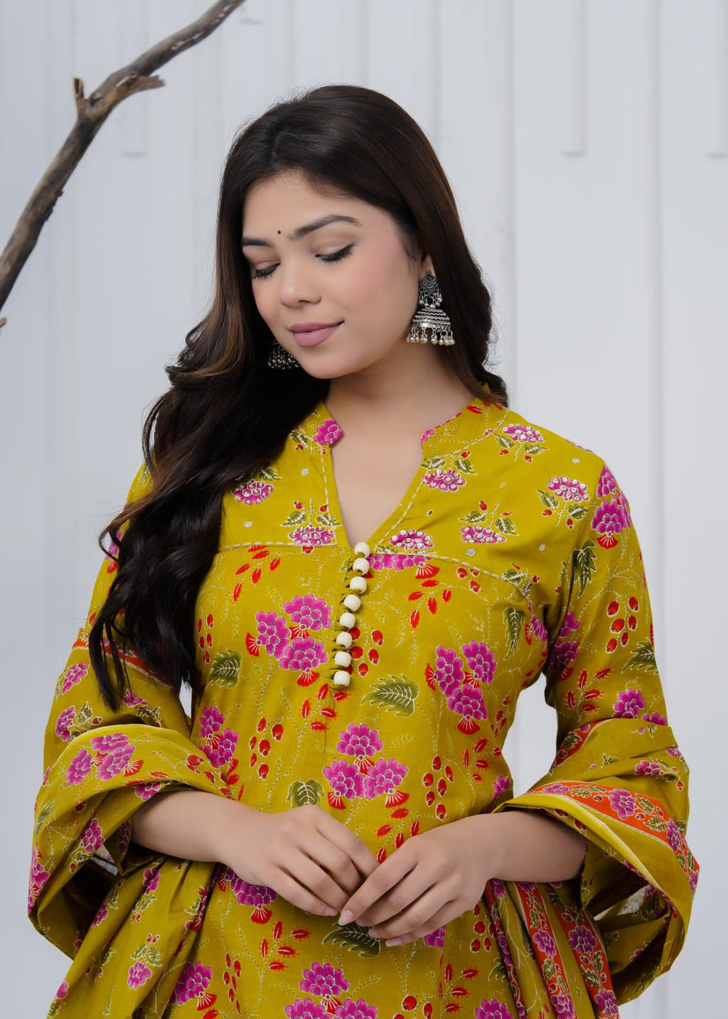 Women's Printed Cotton Straight Kurta Set | Elegant Daily Wear Ethnic Suit | Comfortable & Stylish
