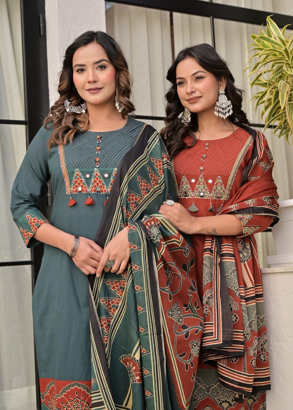 Women's Printed Cotton Straight Kurta Set | Elegant Daily Wear Ethnic Suit | Comfortable & Stylish
