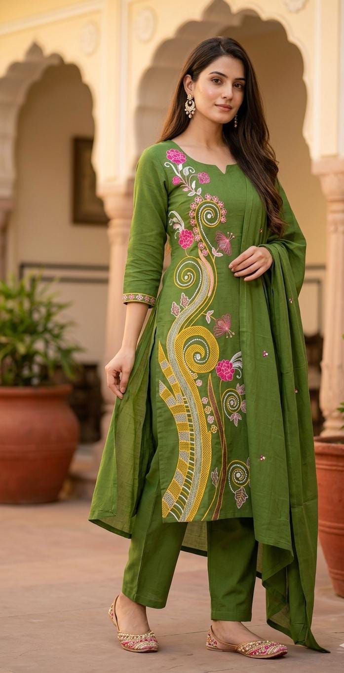 Women's Printed Cotton Straight Kurta Set | Elegant Daily Wear Ethnic Suit | Comfortable & Stylish