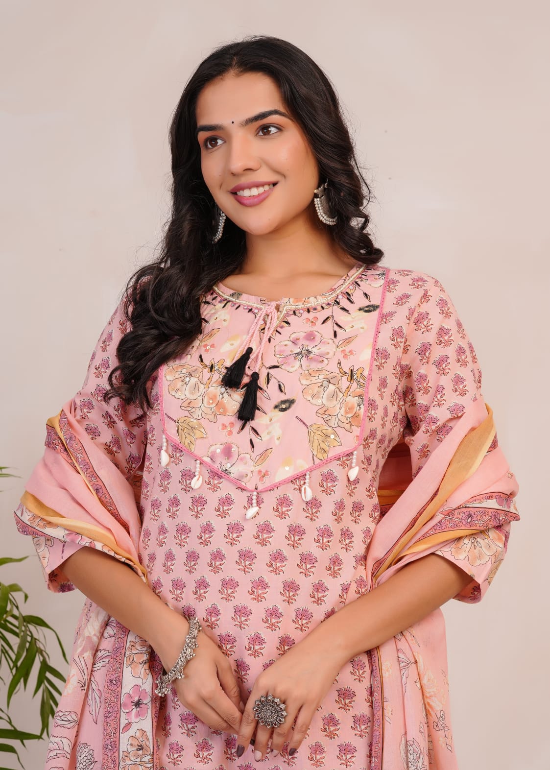 Women's Printed Cotton Straight Kurta Set | Elegant Daily Wear Ethnic Suit | Comfortable & Stylish