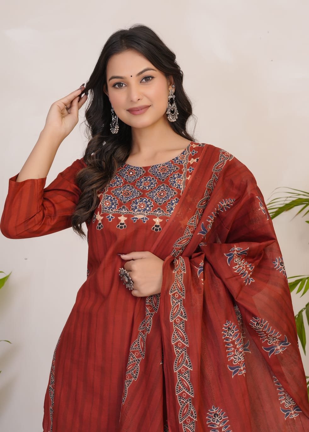 Women's Printed Cotton Straight Kurta Set | Elegant Daily Wear Ethnic Suit | Comfortable & Stylish