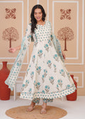 Elegant Printed Cotton Anarkali Kurta Set for Women | Ethnic Daily Wear | Comfortable & Stylish