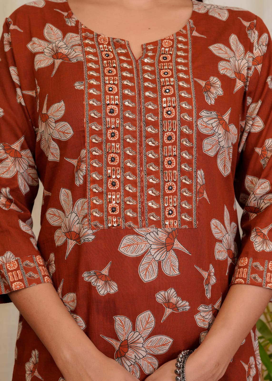 Women's Printed Cotton Straight Kurta Set | Elegant Daily Wear Ethnic Suit | Comfortable & Stylish